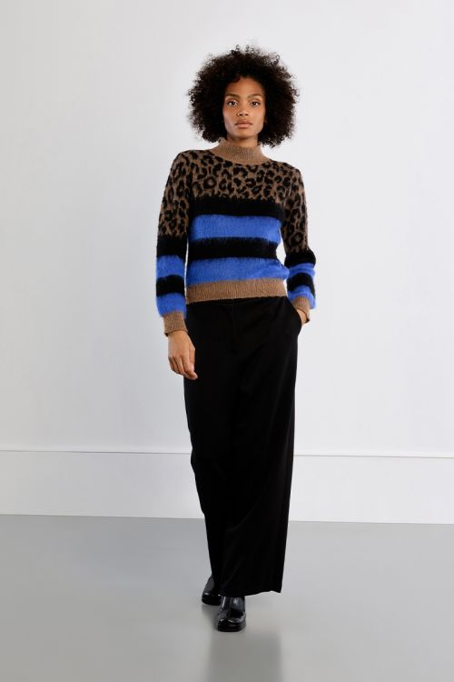 Leopard knit sweater