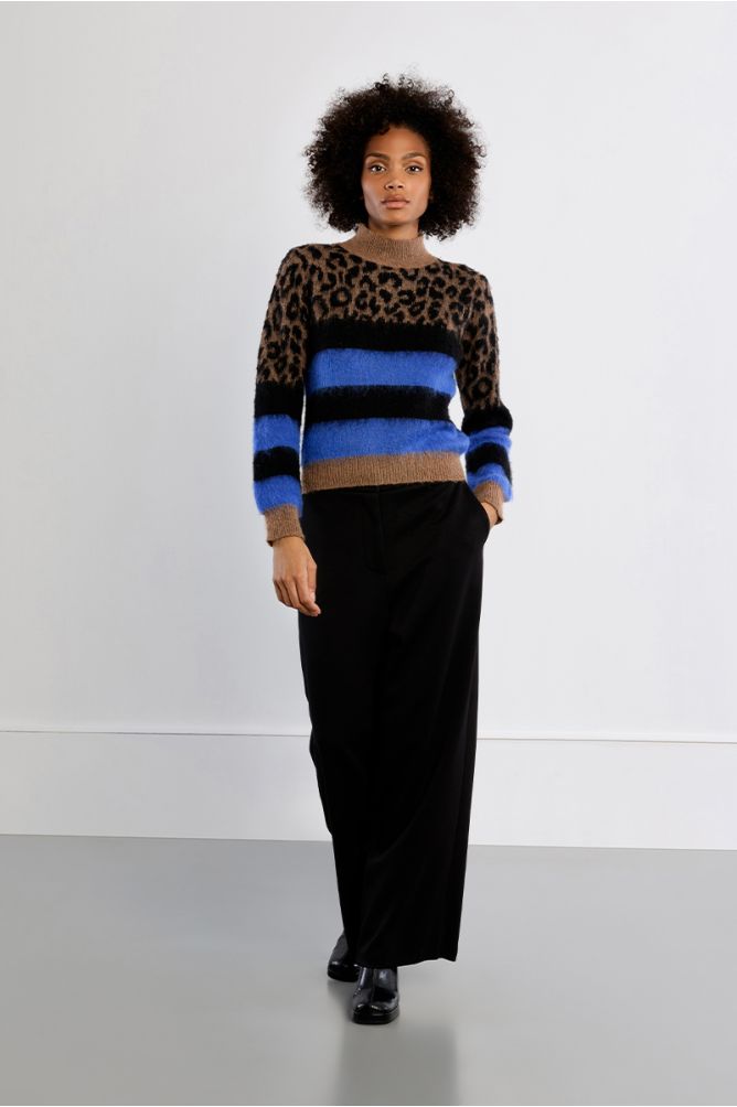 Leopard knit sweater