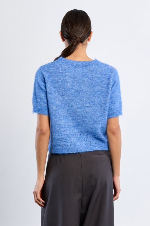 Pull en maille manches courtes, uni