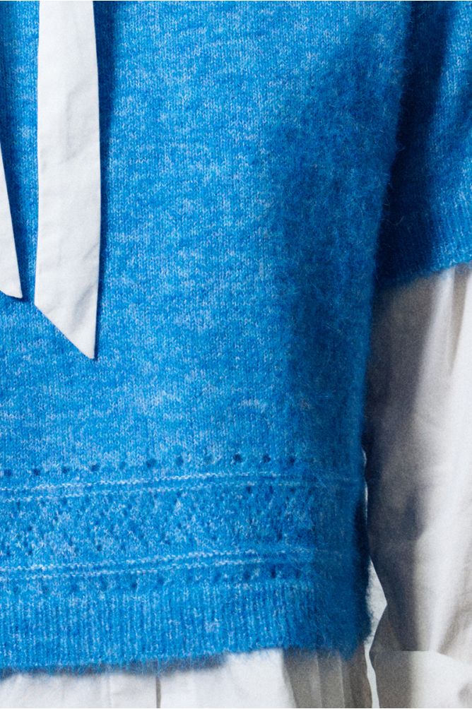 Jersey de manga corta en punto bordado