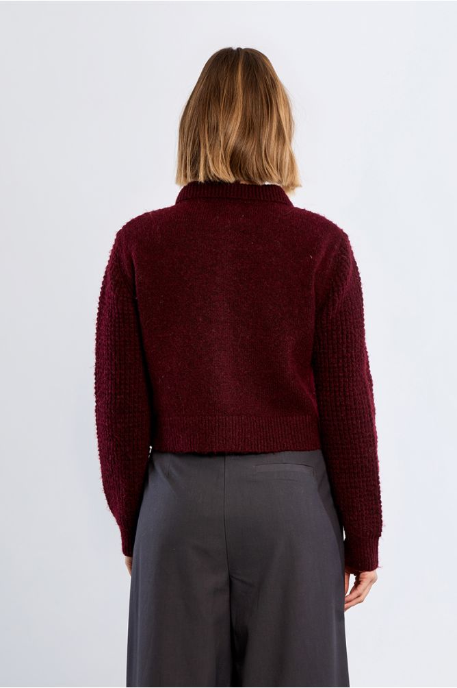 Buttoned cardigan, Preppy collar