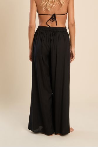 Pantalon large ceinture à nouer