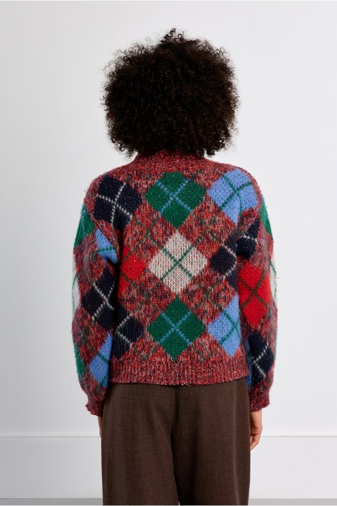 Pull à carreaux