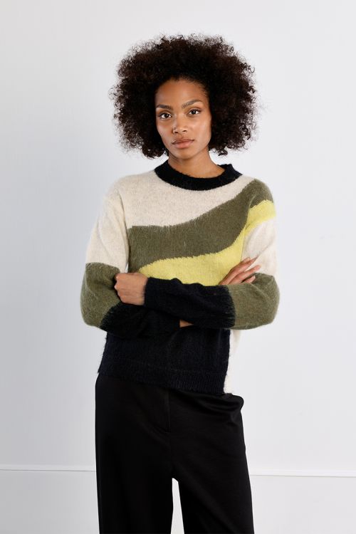 Pull en maille brossée