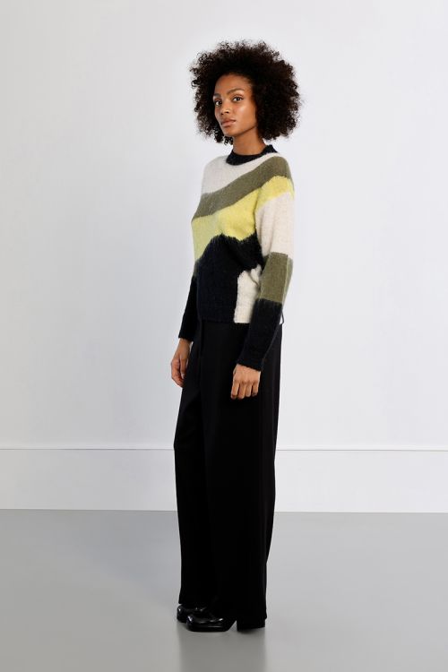 Pull en maille brossée