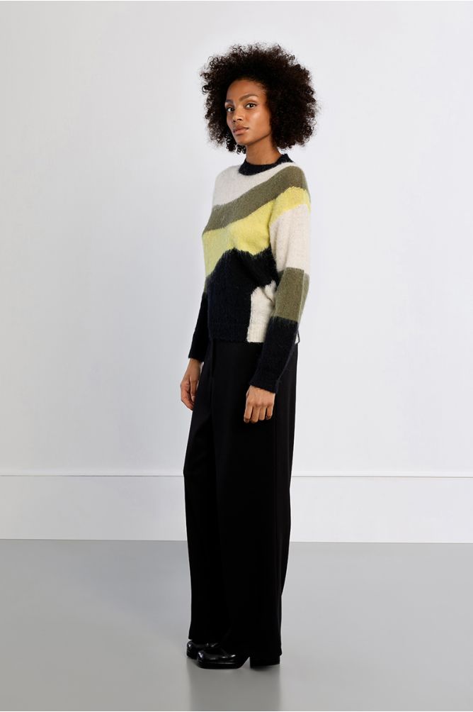 Brushed knit sweater