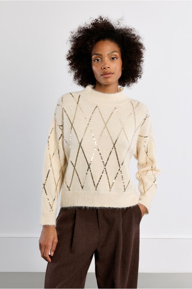 Pull en maille, à sequins
