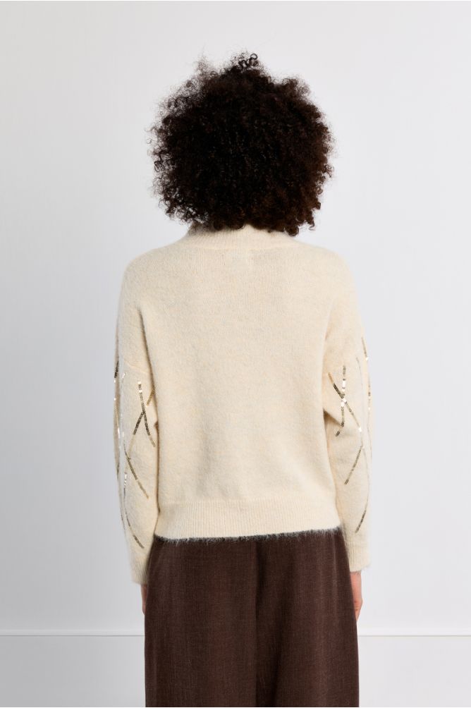 Pull en maille, à sequins