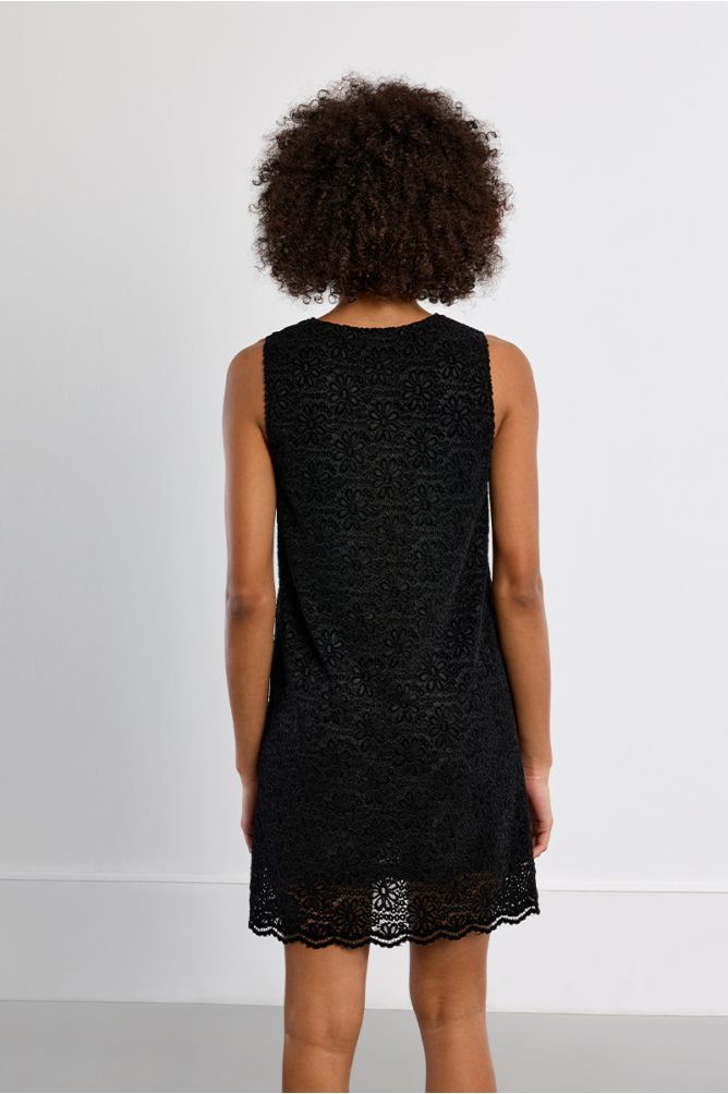 Robe mini en velours, brodée