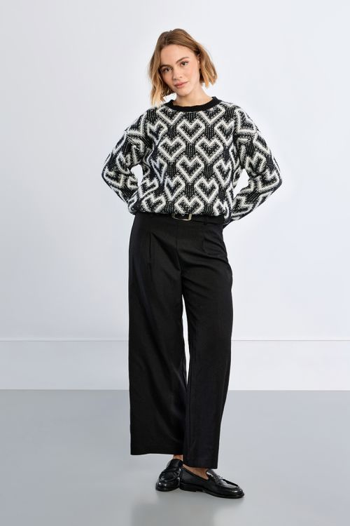 Jersey de manga larga con corazones