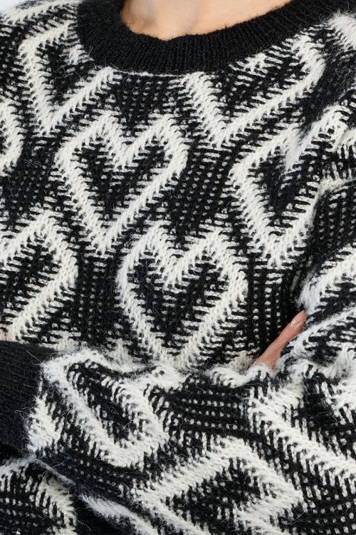 Pull jacquard à cœurs