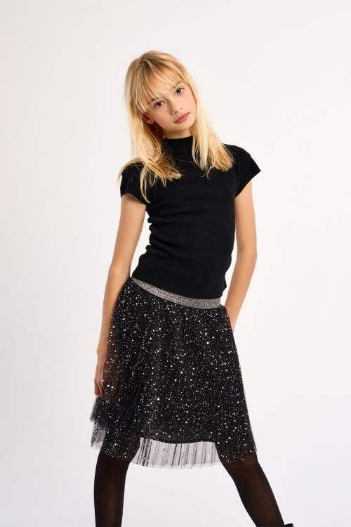 Ruched top, stand-up collar