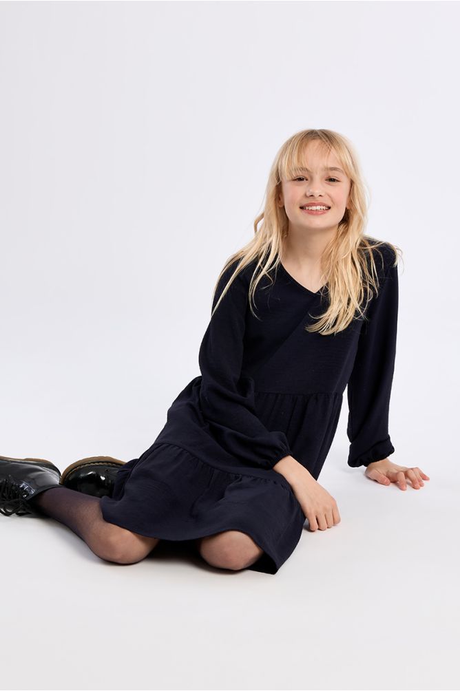 Robe mi-longue, multi-volants