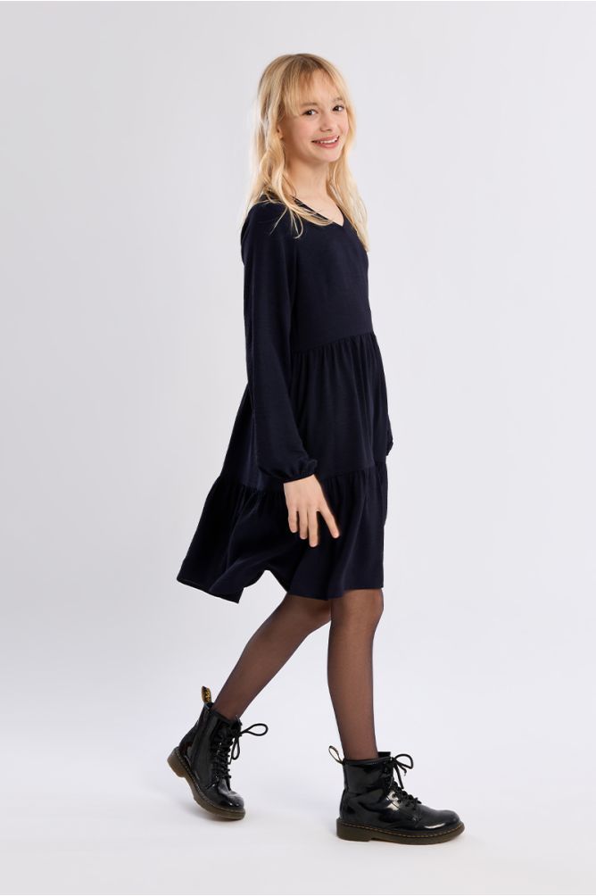 Robe mi-longue, multi-volants