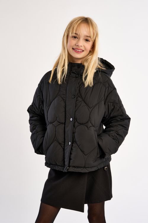 Veste matelassée, motif coeur