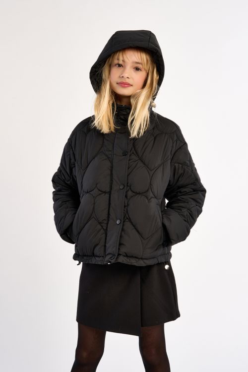 Quilted jacket, heart pattern