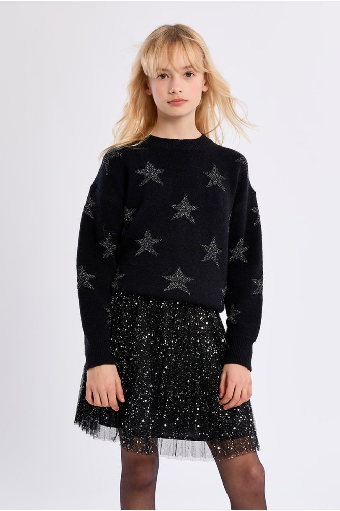 Pull en maille à motifs étoiles