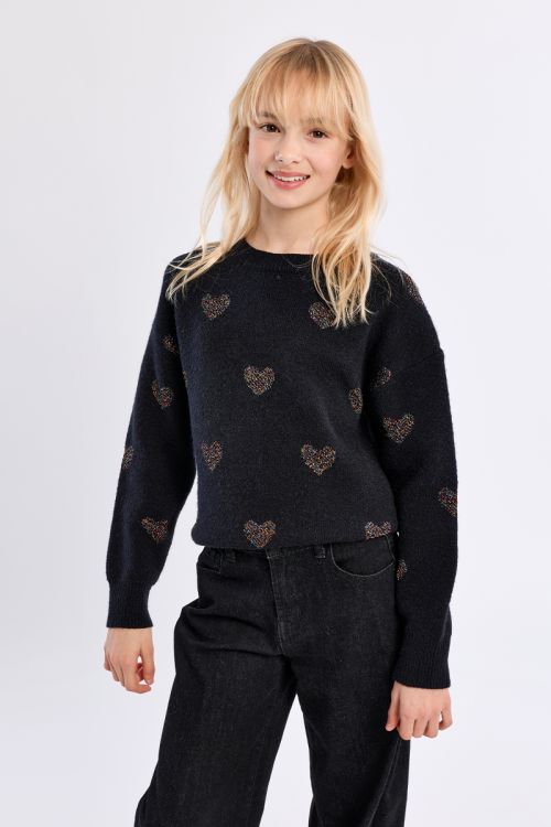Jersey de manga larga y estampado corazones