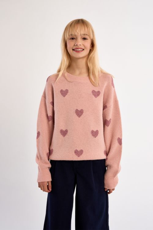 Jersey de manga larga y estampado corazones