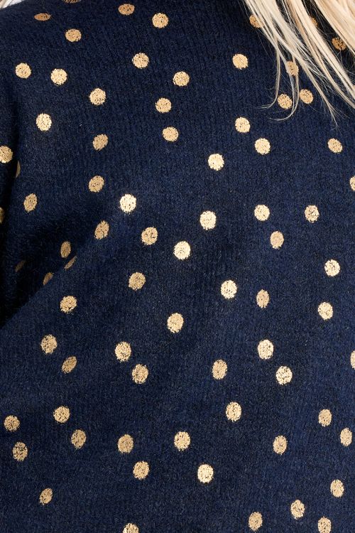 Pull en maille, imprimé pois