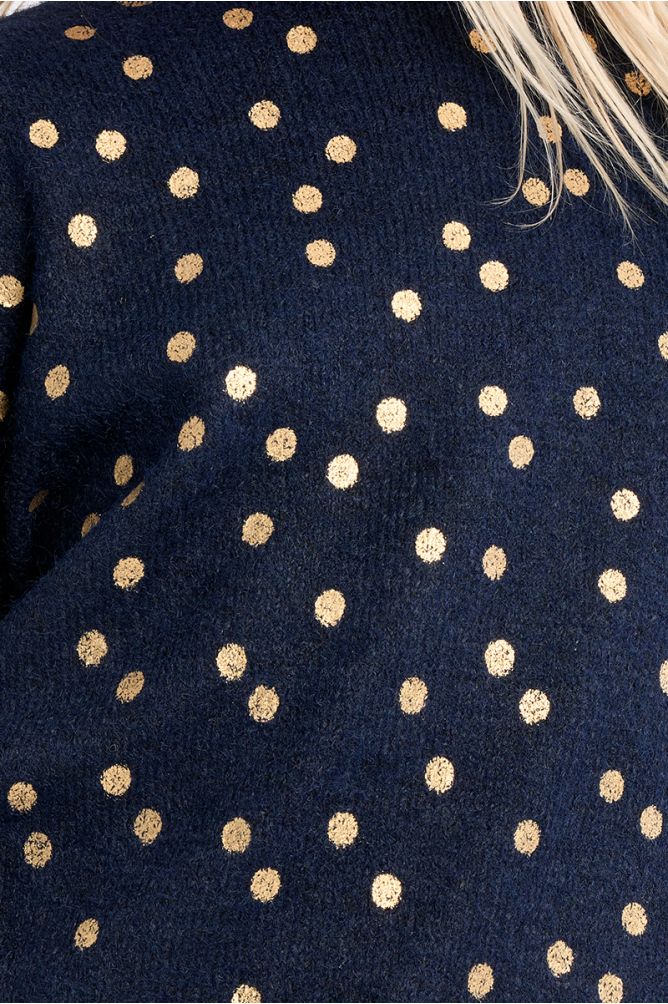 Pull en maille, imprimé pois
