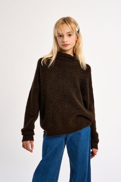 Pull en maille col roulé