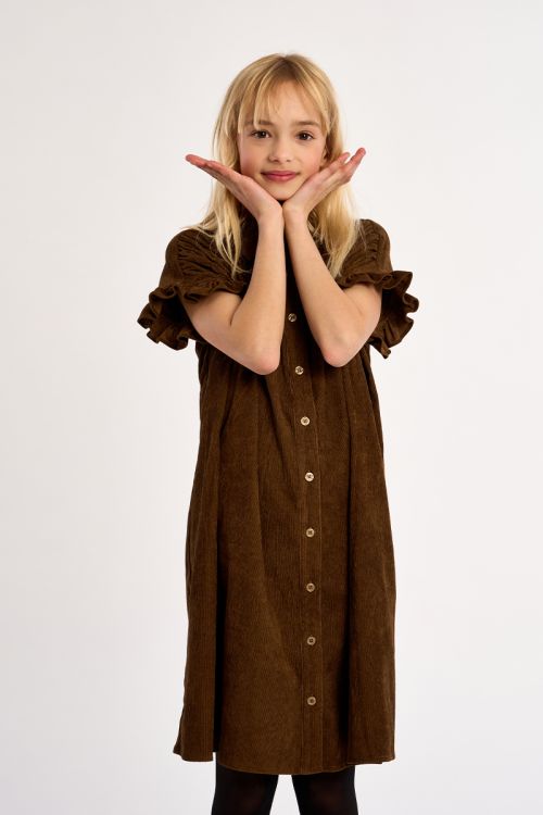 Robe chemise à fronces