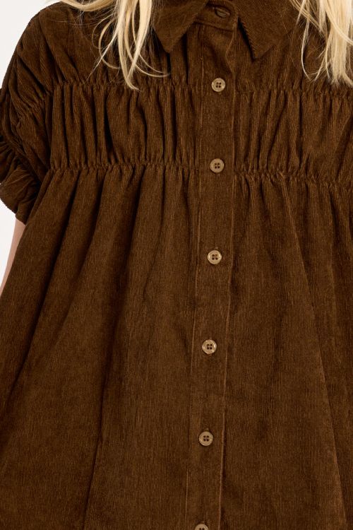 Robe chemise à fronces