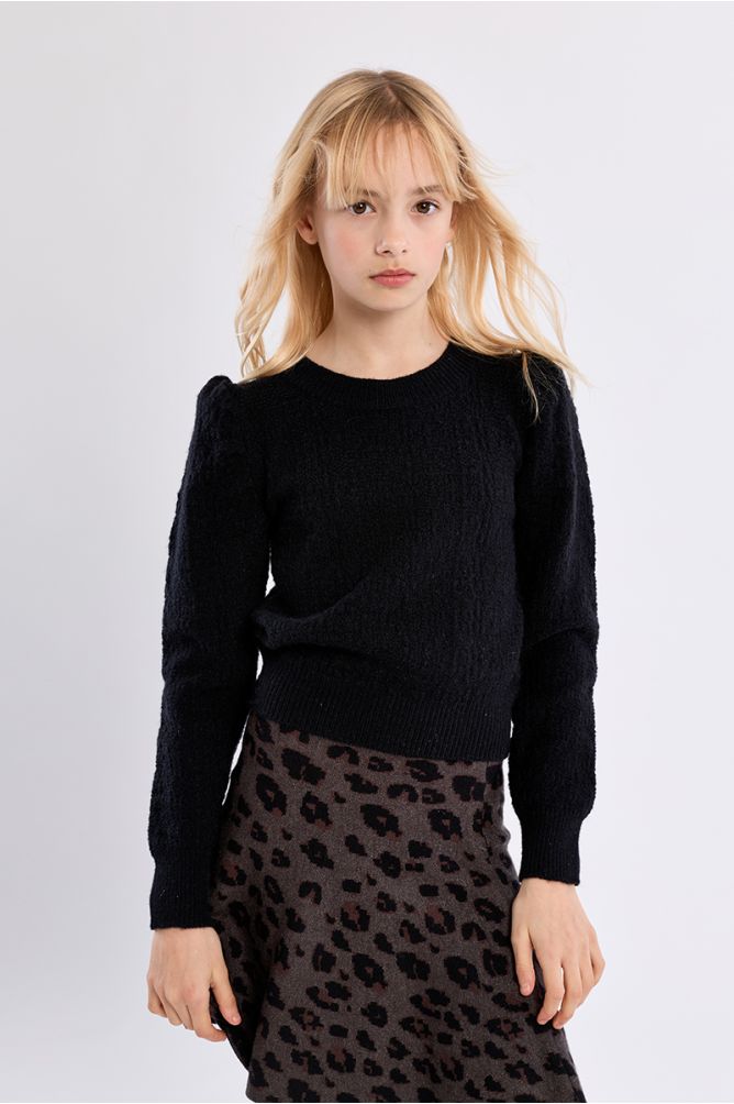 Pull en maille, épaules froncées