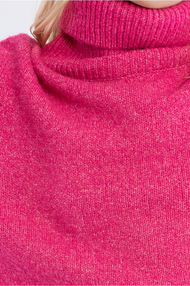 Pull oversize, col roulé