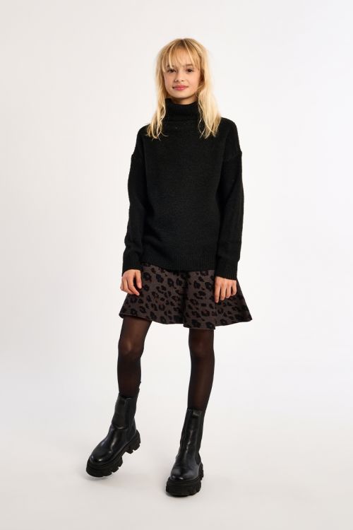 Pull oversize, col roulé