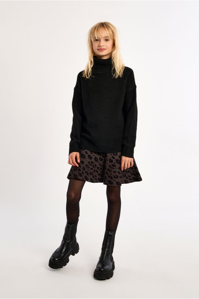 Pull oversize, col roulé