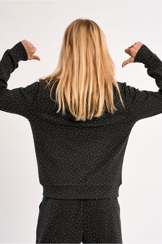 Veste zippée à pois