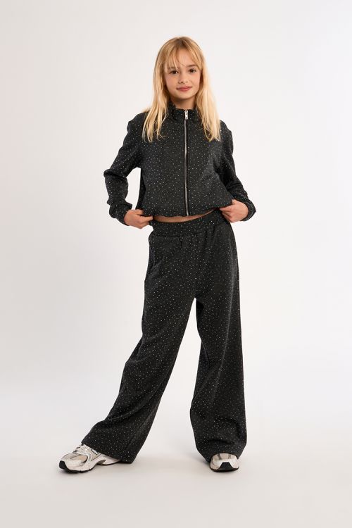 Veste zippée à pois