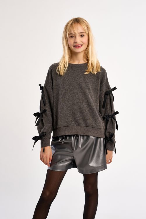 Sudadera de manga larga detalle lazos