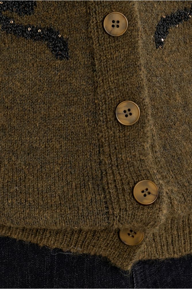 Cardigan à nœuds boutonnés