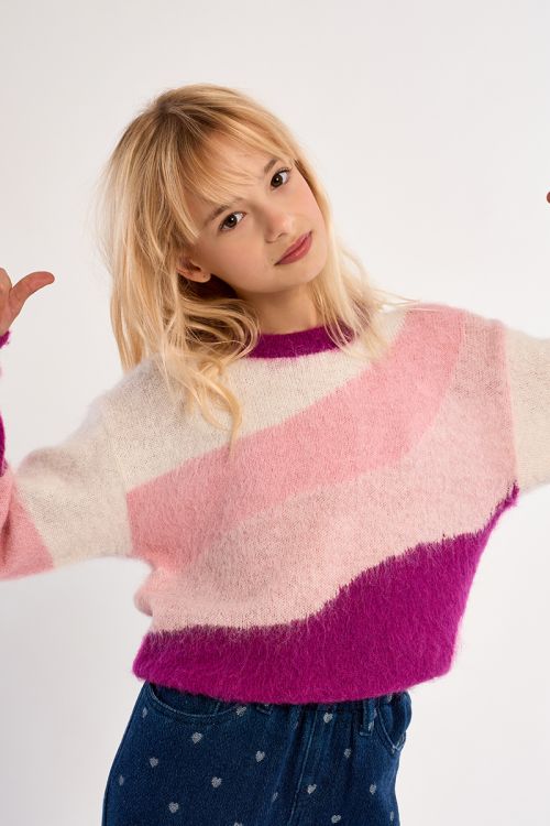 Pull en maille brossée