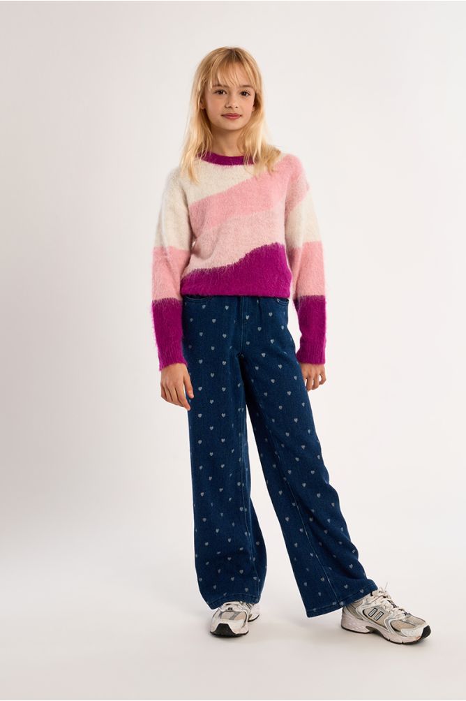 Brushed knit sweater