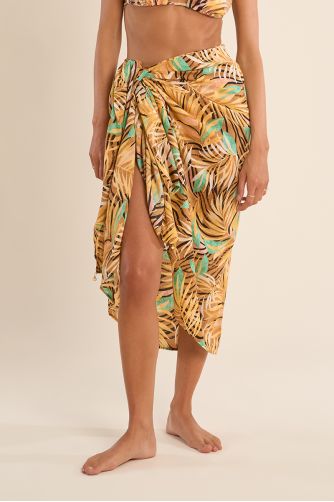 Pareo de mujer largo, con estampado.