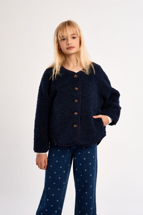 Textured button-down jacket