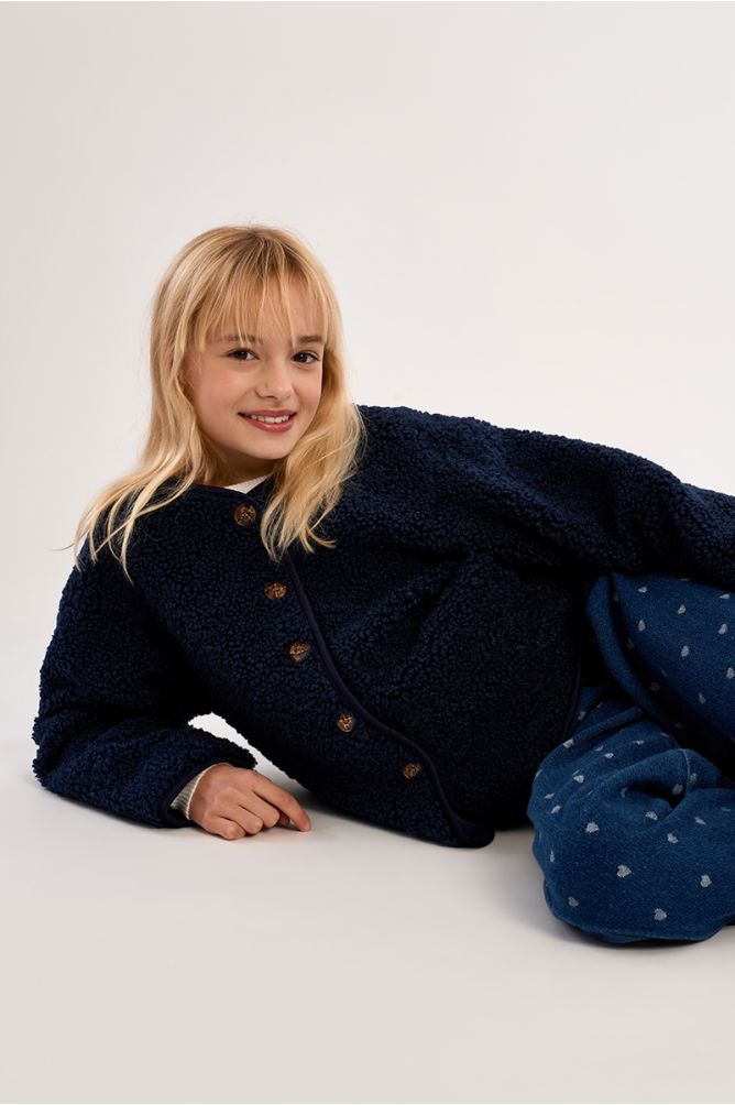Textured button-down jacket