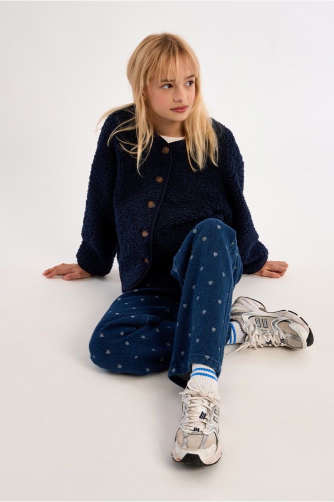 Veste texturée à boutons