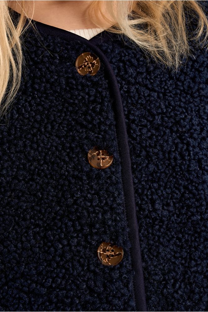 Textured button-down jacket