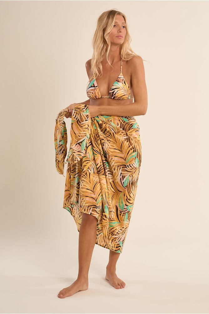 Pareo de mujer largo, con estampado.