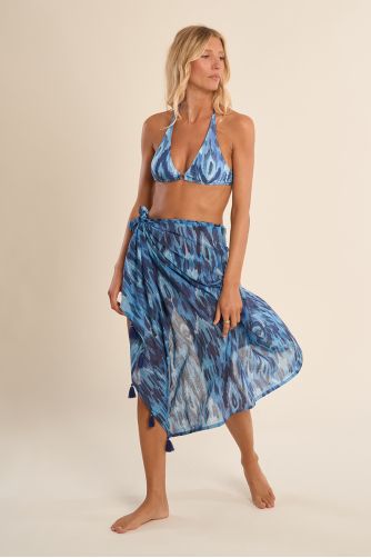 Long sarong in semi-transparency