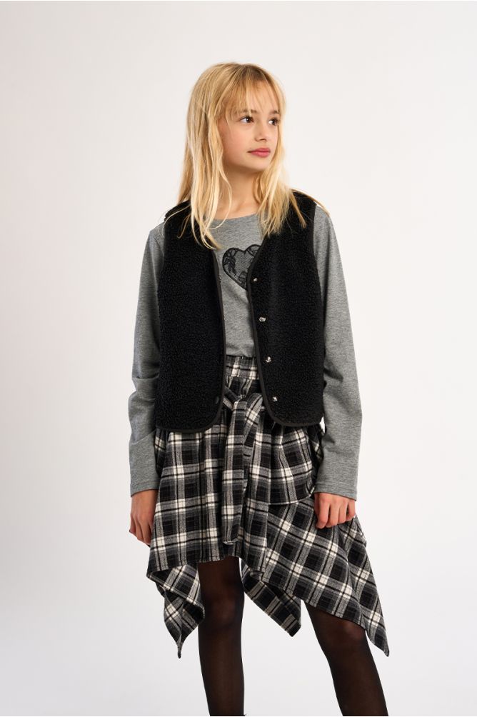 Veste sans manches, imitation mouton
