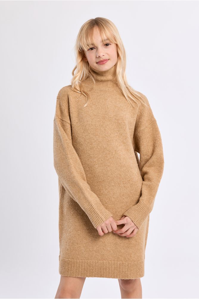 Robe en maille, col roulé