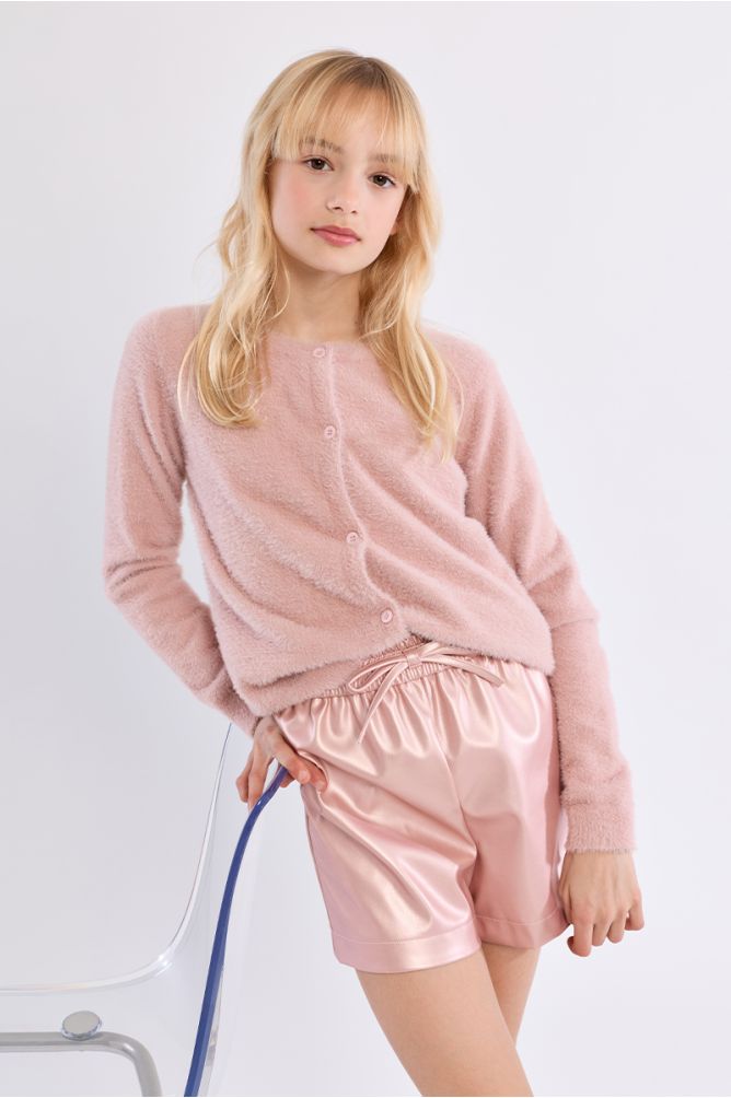 Short noué, effet simili-cuir