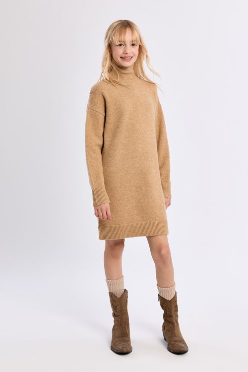 Robe en maille, col roulé