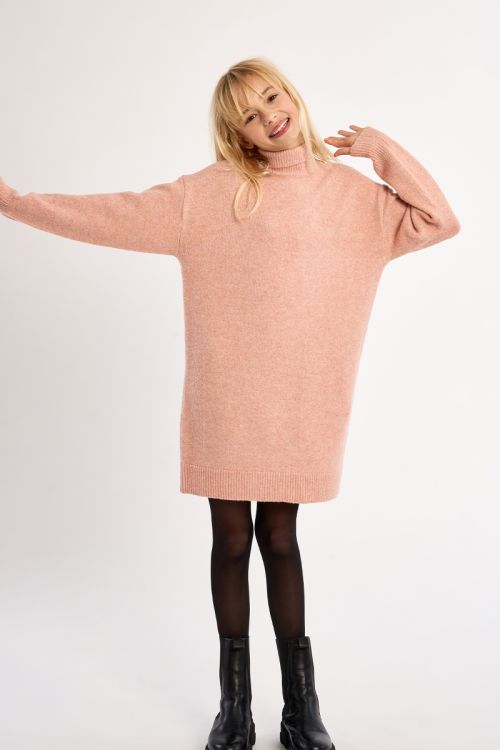 Robe en maille, col roulé